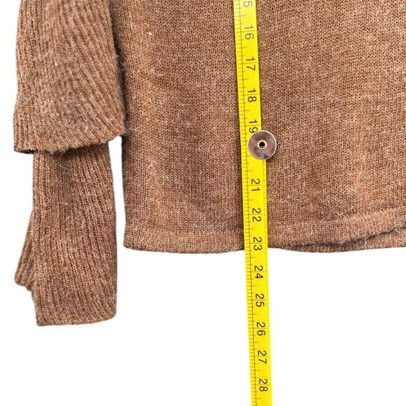 Lumière Brown Tiered Ruffle Sleeves Crew Neck Pullover Sweater Womens‎ Small - Picture 6 of 6